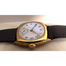 Load image into Gallery viewer, A 1933 &quot;J Hallmarked&quot; Dennison Cushion Cased 9ct Gold Longines Wristwatch