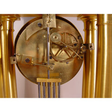 Load image into Gallery viewer, A Stunning Gilt Bronze French Empire Portico Clock By August Lambelet Laine A Lyon