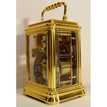 Load image into Gallery viewer, A Mid 19th Century French Gilt Bronze Gorge Case Repeating Carriage Clock