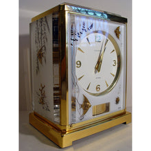 Load image into Gallery viewer, A 1960,s Jaeger Le Coultre White Marina Swiss Atmos Clock, Fish Model