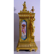 Load image into Gallery viewer, A Stunning Quality Mid 19th Century French Ormolu And Porcelain Matel Clock By Vincenti &amp; Cie, Circa 1855