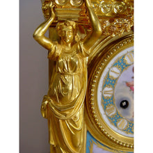 Load image into Gallery viewer, A Stunning Quality Mid 19th Century French Ormolu And Porcelain Matel Clock By Vincenti &amp; Cie, Circa 1855
