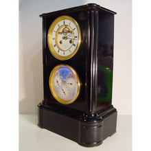 Load image into Gallery viewer, A 19th Century French Perpetual Calendar Slate Clock Retailed By Gabriel, London
