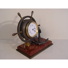 Load image into Gallery viewer, A French Late 19th Century Industrial Ships Wheel Timepiece Clock
