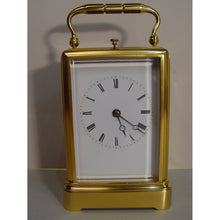 Load image into Gallery viewer, An Early Fine Quality One Piece Gilded Case French Repeating Carriage Clock,
