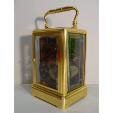 Load image into Gallery viewer, An Early Fine Quality One Piece Gilded Case French Repeating Carriage Clock,
