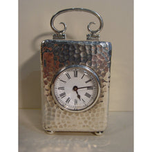 Load image into Gallery viewer, A 1901 Small Silver 8-day London Hallmarked Timepiece Clock By William Comyns