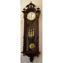 Load image into Gallery viewer, A Viennese Walnut Grande-Sonnerie Striking Regulator Wall Clock By Schonberger,