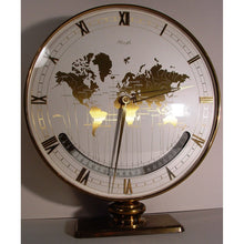 Load image into Gallery viewer, A Rare 1st Generation 1950&#39;s Mechanical Wind Kienzle Brass World Time Desk Table Clock