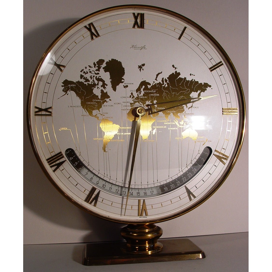 A Rare 1st Generation 1950's Mechanical Wind Kienzle Brass World