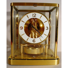 Load image into Gallery viewer, A Brand New Condition 1991 Jaeger Le Coultre 540 Cal Model Swiss Atmos Clock With A Round Arabic Numeral Enamel White Dial