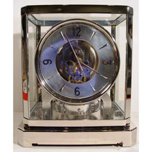 Load image into Gallery viewer, A 519 Cal Rhodium Plated 1953 Le Coultre Bell-Jar Model Swiss Atmos Clock With A Silver Dial,
