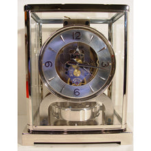 Load image into Gallery viewer, A Good Condition Early 1950&#39;s Rhodium Plated Jaeger Le Coultre Classic Model Swiss Atmos Clock