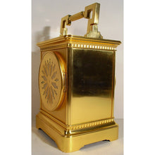 Load image into Gallery viewer, A Stunning Late 19th Century French Giant Carriage Clock With Compass, Thermometer And Original Travelling Case
