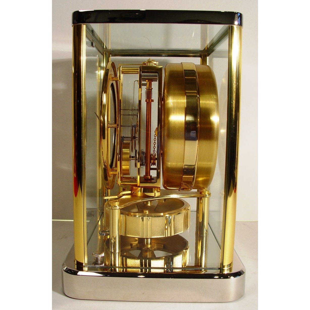 A Beaubourg Bicolour 1990 Jaeger Le Coultre 540 Cal Model Swiss Round Dial Atmos Clock