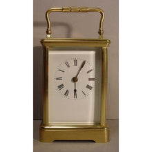 Load image into Gallery viewer, A Fine Quality Late 19th Century Antique French, Paris Made Polished Brass Corniche Cased Striking Carriage Clock