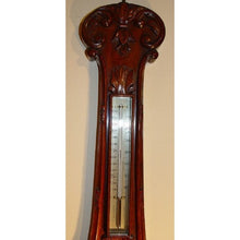 Load image into Gallery viewer, An English Fine Quality Walnut Early Victorian Two-Piece Wheel Antique Barometer By Negretti &amp; Zambra, London